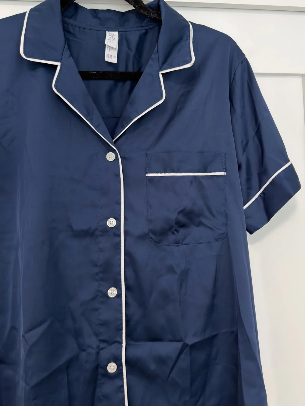 Navy Short Sleeve Pajama Set